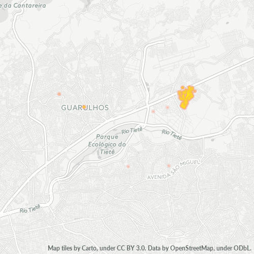 07231-000 Mapa de calor de densidad empresarial