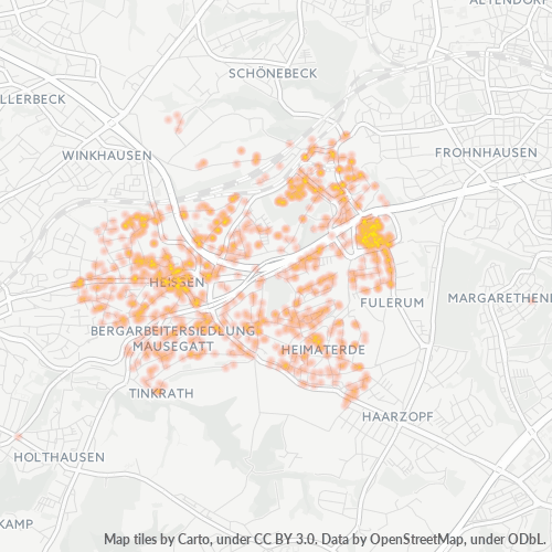 Heatmap für plz 45472