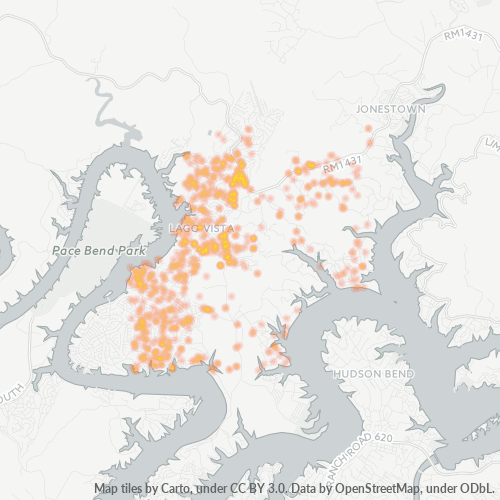 78645 Business Density Heatmap