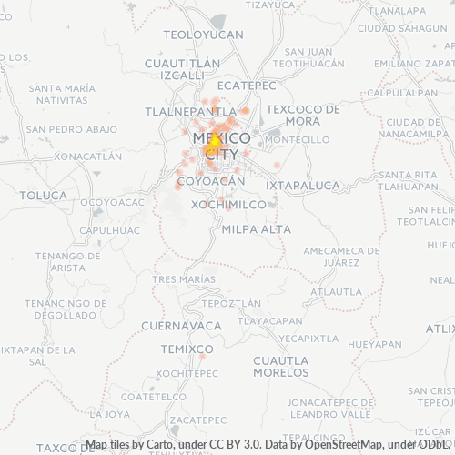 06300 Mapa de calor de densidad empresarial