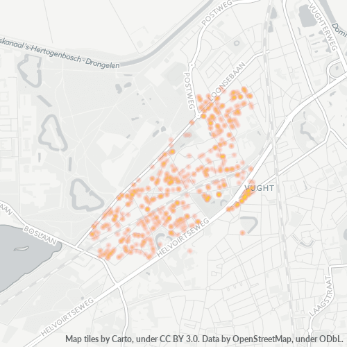 Heatmap voor postcode 5263