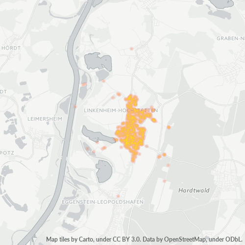 Heatmap für plz 76351