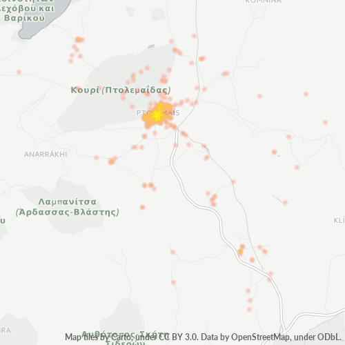 502 00 Χάρτης θερμότητας πυκνότητας επιχείρησης