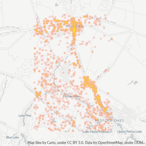 08055 Business Density Heatmap