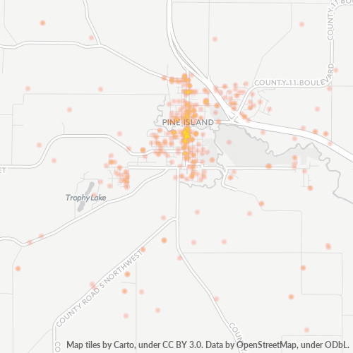 55963 Business Density Heatmap