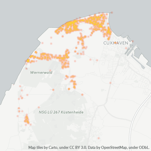 Heatmap für plz 27476