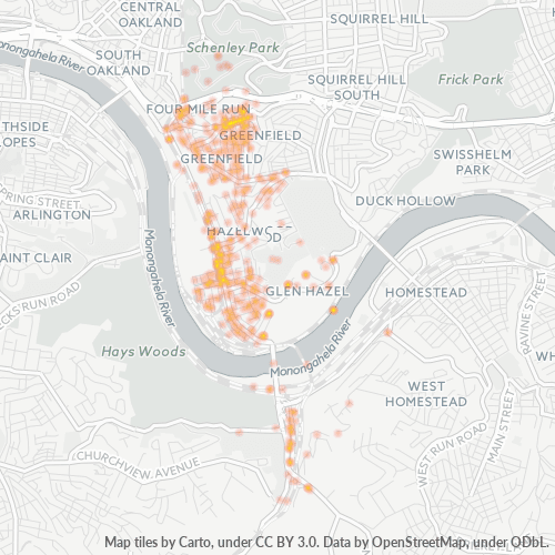 15207 Business Density Heatmap