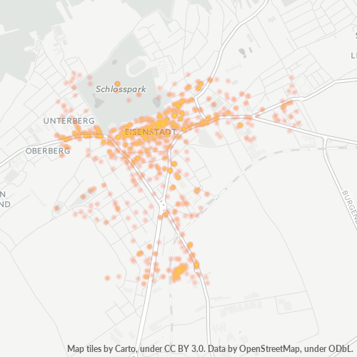 7000 Standortdichte-Heatmap