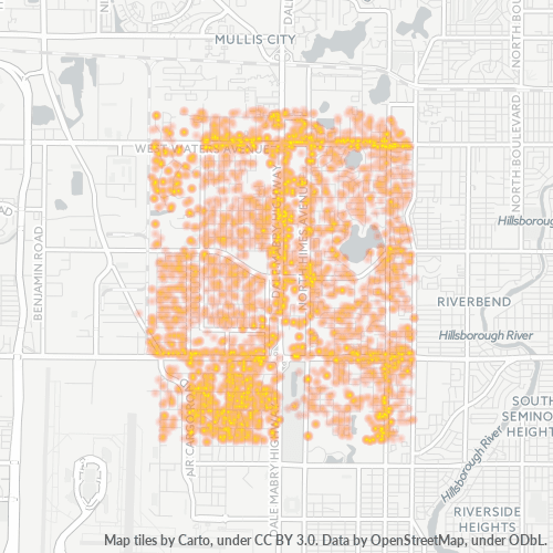 33614 Business Density Heatmap