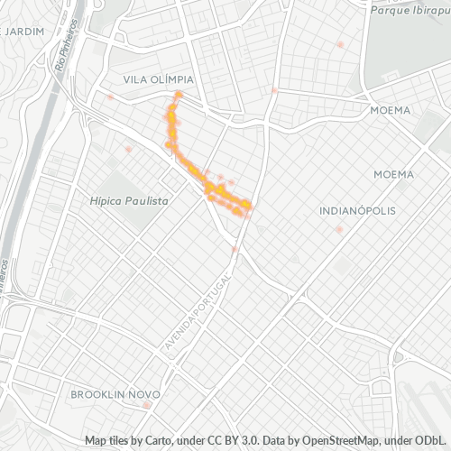 04550-000 Mapa de calor de densidad empresarial