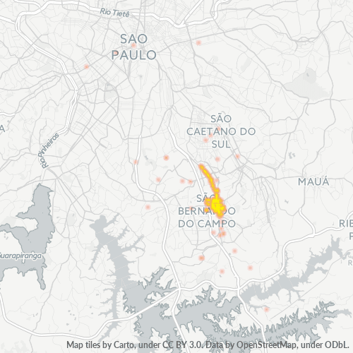 09750-000 Heatmap de Densidade da Empresa