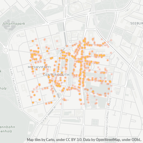 Heatmap für plz 04107