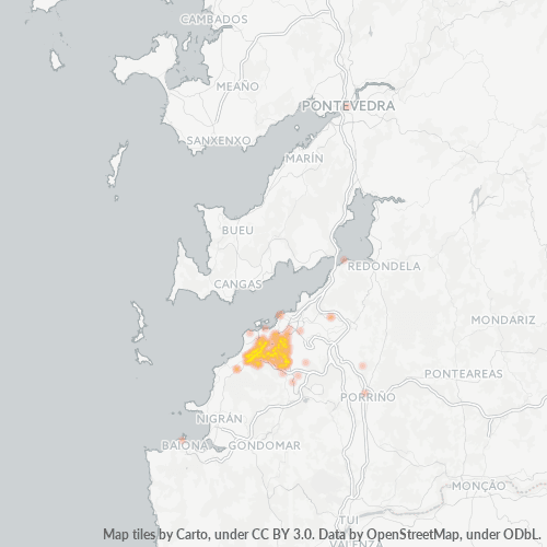 36213 Mapa de calor de densidad empresarial
