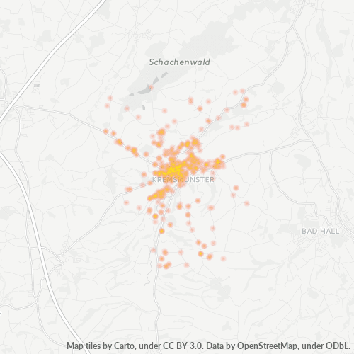 Heatmap für postleitzahl 4550