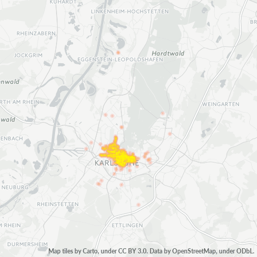 Heatmap für plz 76133