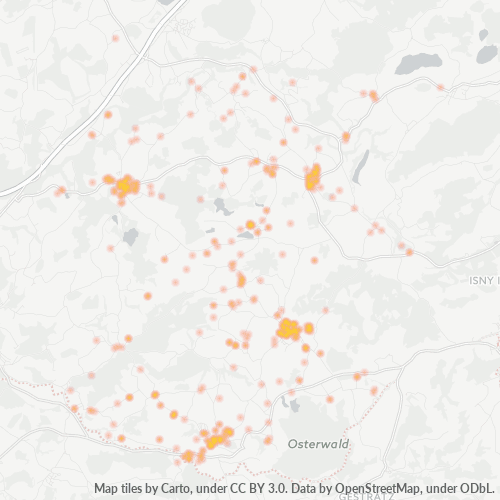 88260 Standortdichte-Heatmap