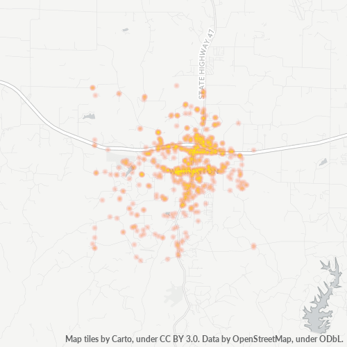 63383 Business Density Heatmap