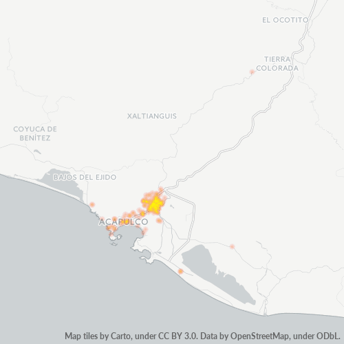 39715 Mapa de calor de densidad empresarial
