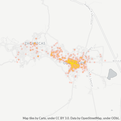 98600 Mapa de calor de densidad empresarial
