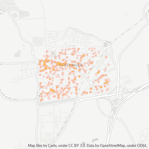 Heatmap für plz 71116