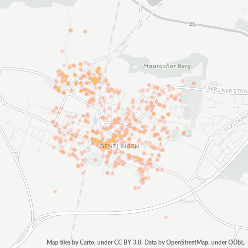 Heatmap für plz 79211