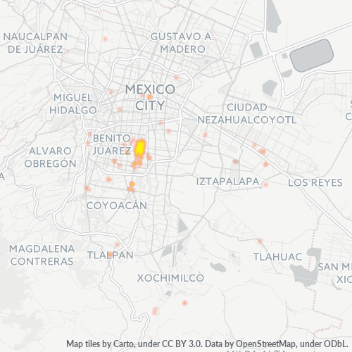 03500 Mapa de calor de densidad empresarial