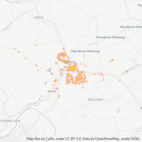 Heatmap voor postcode 4116