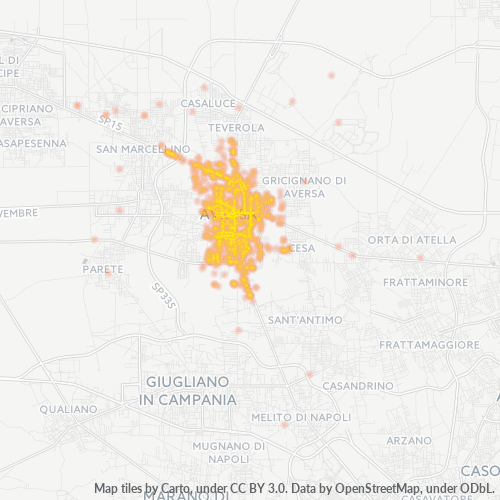 81031 Mappa di concentrazione per la densità di aziende