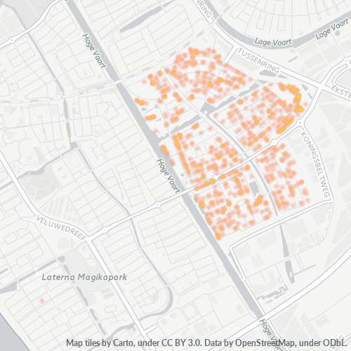 Heatmap voor postcode 1328