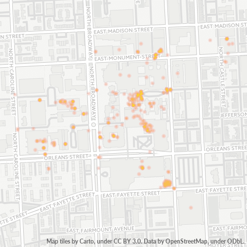 21287 Business Density Heatmap
