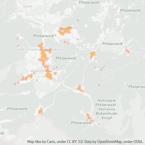 Heatmap für plz 76891
