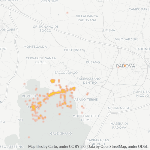 35037 Mappa di concentrazione per la densità di aziende