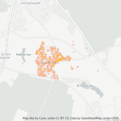Heatmap für plz 68799