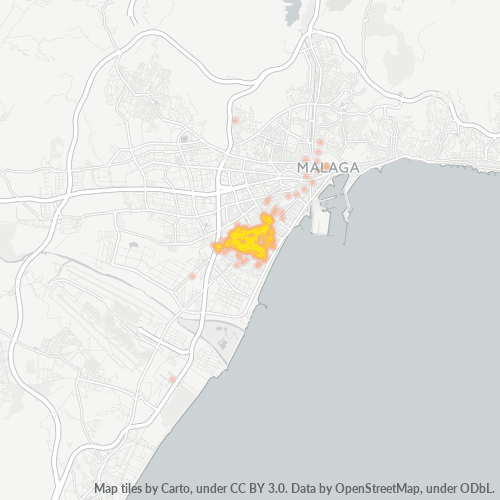 29003 Mapa de calor de densidad empresarial
