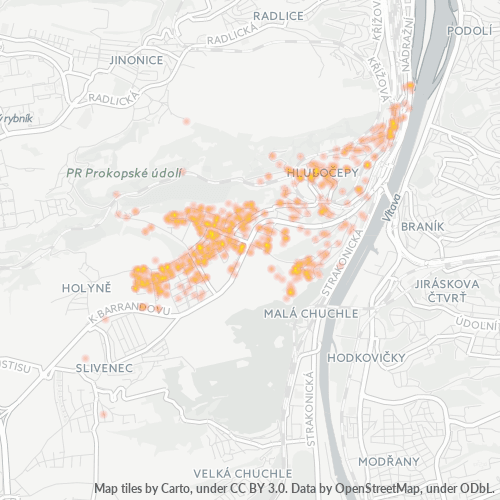 152 00 Mapa hustoty obchodu