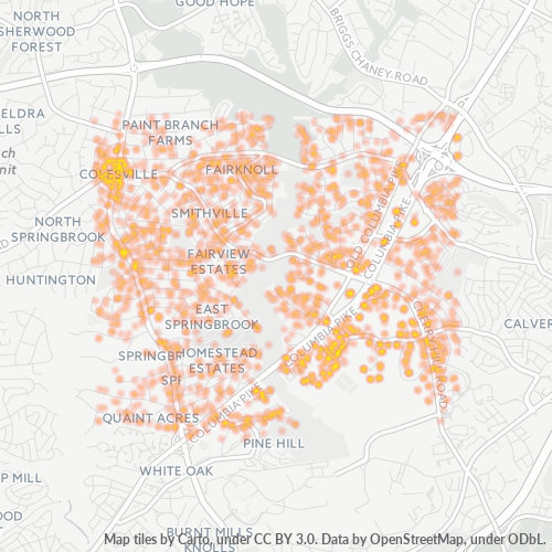 20904 Business Density Heatmap