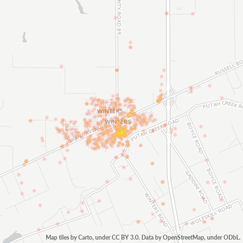 95694 Business Density Heatmap
