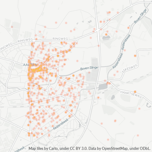 Heatmap voor postcode 7121