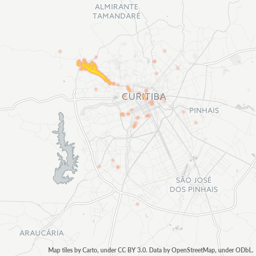 82400-000 Mapa de calor de densidad empresarial
