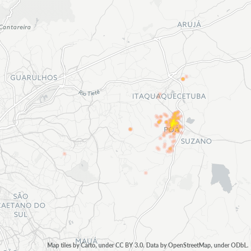 08550-000 Heatmap de Densidade da Empresa