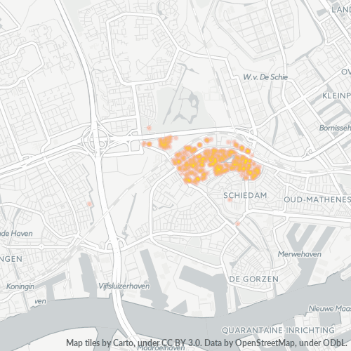 Heatmap voor postcode 3119