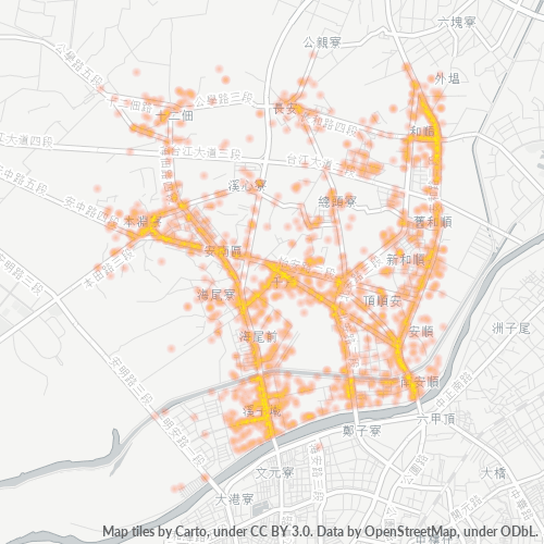709 商業密度熱圖
