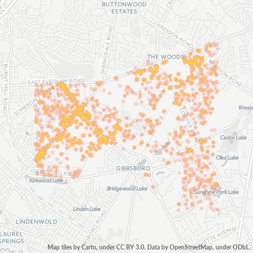 08043 Business Density Heatmap