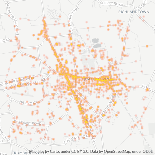 18951 Business Density Heatmap