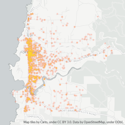 95437 Business Density Heatmap