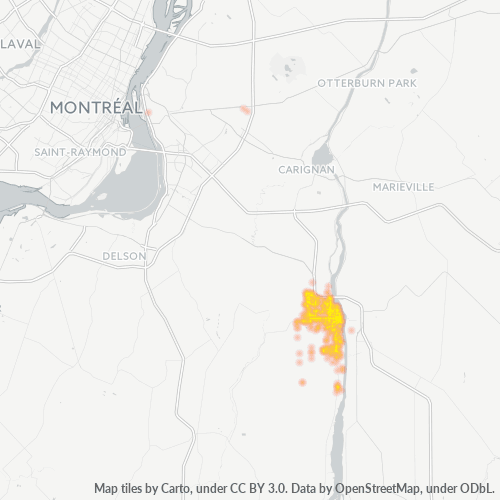 J3B Thermocarte de densité d'activité
