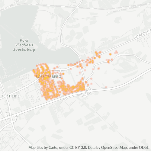 Heatmap voor postcode 3769