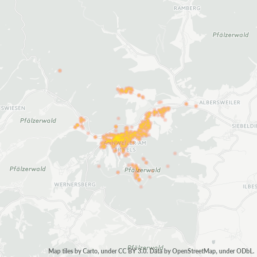 Heatmap für plz 76855