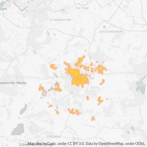 Heatmap für plz 14974