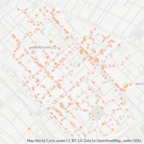 1145 Vállalati sűrűségi térkép